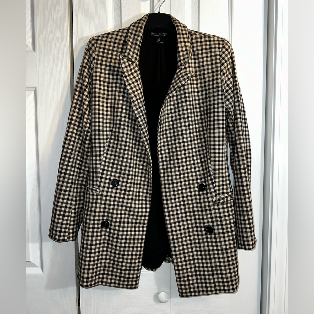 Rachel Zoe Checkered Coat